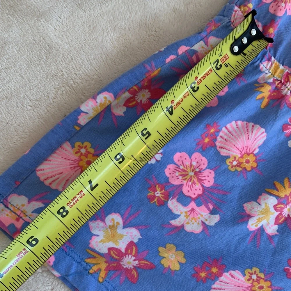 Tommy Bahama Blue Tropical Romper EUC Floral & Shells